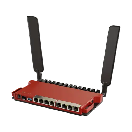 Router Wireless MIKROTIK AX600, 2.4 GHz, 8x1000Mbps, 1x2500Mbps SFP, PoE (Rosu/Negru)