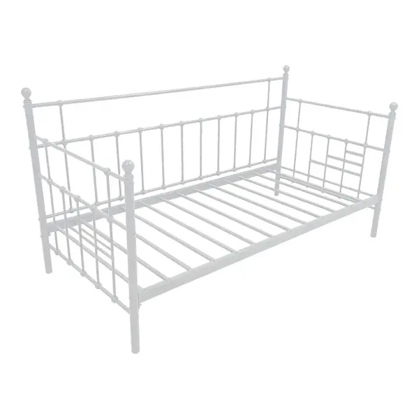 Routha canapea extensibilă, negru metal, 90x190 cm
