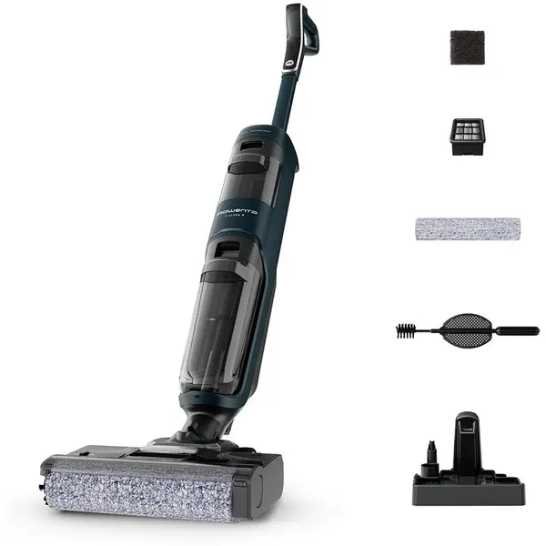 Rowenta Aspirator Rowenta GZ2251E0, uscat si umed, cu baterie, 35 minute autonomie, verde-negru