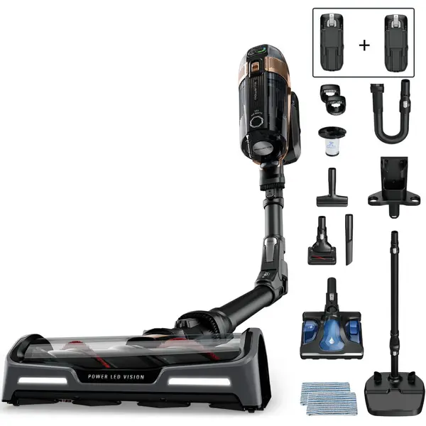 Rowenta Aspirator vertical fara fir Rowenta X-Force Flex 15.60, 550 W, 230 Air Watts, autonomie 80 min, recipient 0.9 L