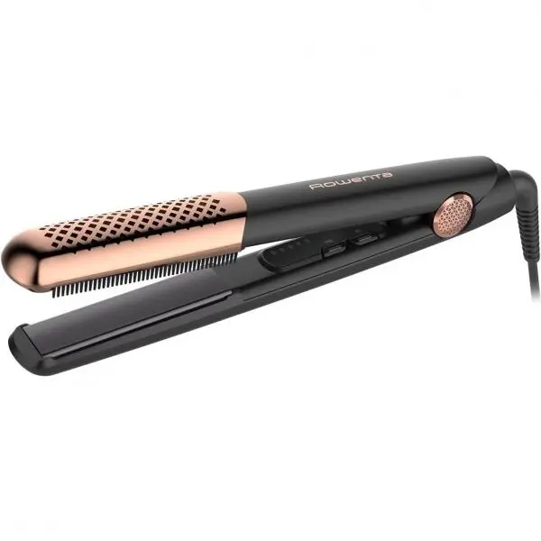 Rowenta Placa de indreptat parul ROWENTA Ultimate Experience Inimitable SF8230F0, 5 trepte de temperatura, pieptene, suport termoceramic, negru/maro