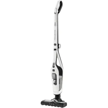 Rowenta Rowenta RH6737WH Dual Force 2in1 aspirator cu tija, 18V, 45 de minute de functionare, recipient de praf de 0,6 L, Negru / Alb