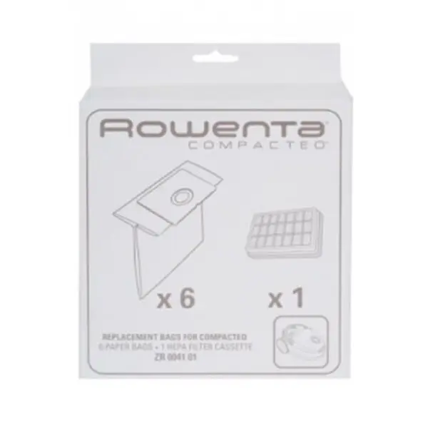 Rowenta Set Rowenta ZR004101 de 6 saci din hartie + Filtru Hepa