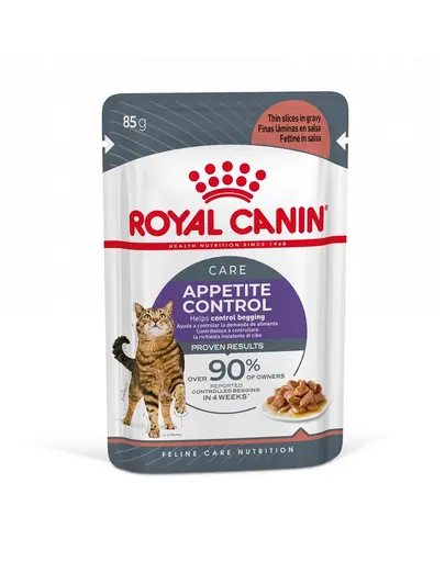 ROYAL CANIN Appetite Control Gravy 12x85 g in sos, hrana umeda pentru pisici adulte cu apetit excesiv