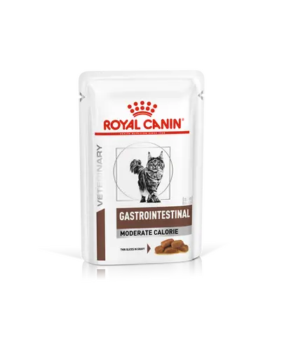 ROYAL CANIN Cat Gastro Intestinal Moderate Calorie 24 x 85 g hrană umedă pentru pisici cu tulburări gastrointestinale și tendință de supraponderabilitate