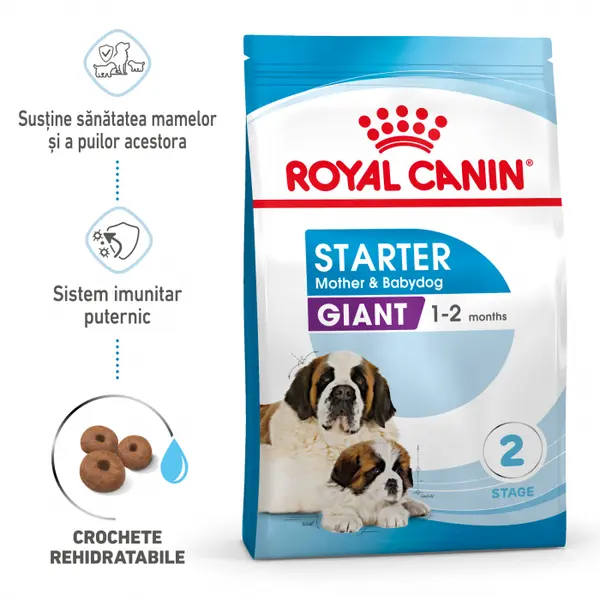 Royal Canin Giant Starter Mother Babydog, mama si puiul, hrana uscata caine, 15 kg