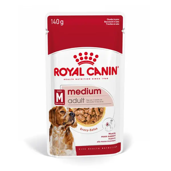 ROYAL CANIN Medium Adult hrană umedă câini (în sos), 140g