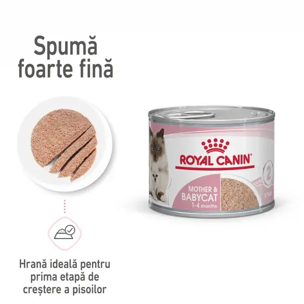 Royal Canin Mother BabyCat hrana umeda pisica, mama si puiul (textura spumoasa), 195 g