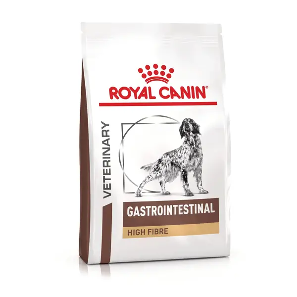 ROYAL CANIN VD Gastrointestinal High Fibre, XS-XL, dietă veterinară, hrană uscată câini, sistem digestiv, 2kg
