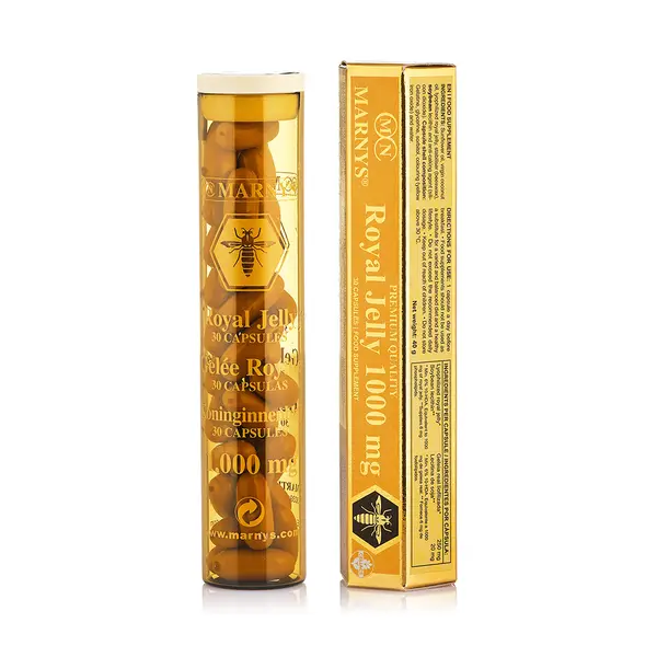 Royal Jelly cu laptisor de matca 1000mg + lecitina, 30 capsule, Marnys