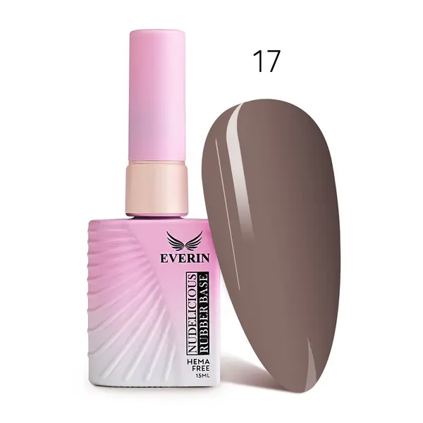 Rubber Base Everin Nudelicious 17 – Bază rubber Nude Maro Rece, HEMA & TPO Free, 15ml