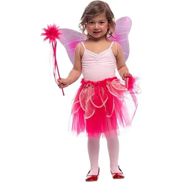 Rubies Set costum Rubies Set tutu - Zana, Roz, Fusta din Poliester, Recomandat pentru copii 3+ ani