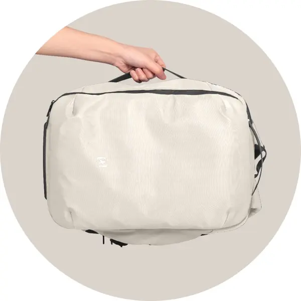 Rucsac 18l, 42x32x13cm, maner lateral, compartiment haine, Oxford Identity Executive, bej
