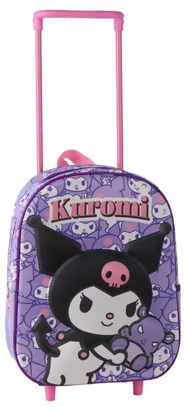 Rucsac 3D pentru grădiniță cu roți Cerda Hello Kitty - Kuromi