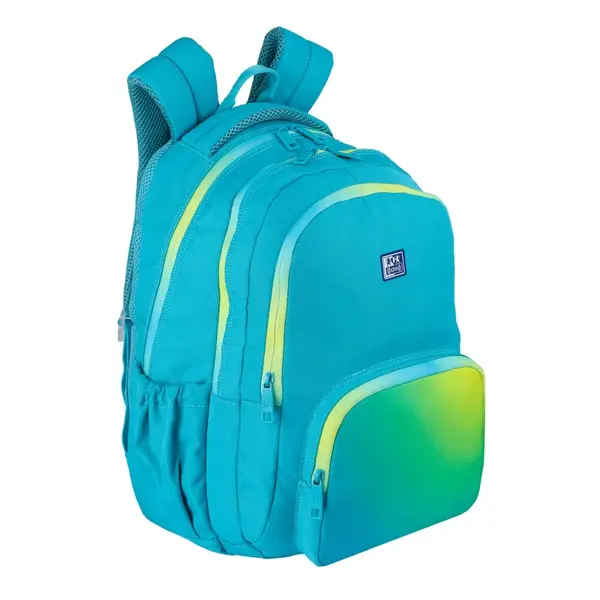 Rucsac 44x29x20cm, 3 compartimente, Oxford Gradient, turcoaz
