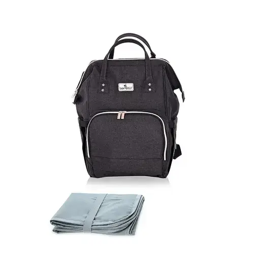 Rucsac accesorii bebelusi Lorelli Tina, multiple compartimente, Negru
