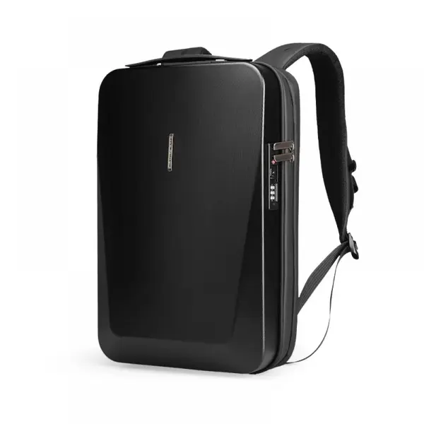 Rucsac antifurt, Mark Ryden, impermeabil, blocare TSA, port USB si micro USB, compatibil cu laptop 17.3 inch si tableta 12.9 inch, material oxford, carcasa dura ABS, fluier integrat in catarama, negru