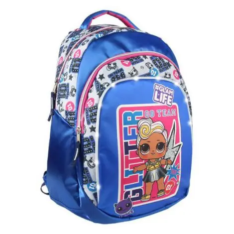 Rucsac Cerda L.O.L. cu buzunar frontal si led-uri, 31x47x24 cm