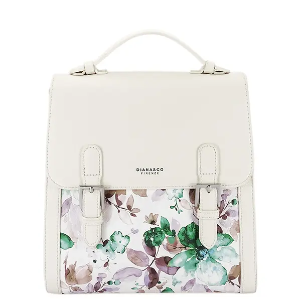 Rucsac crem cu imprimeu floral DHJ731-3 M11