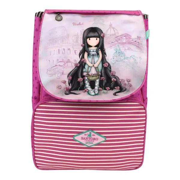 Rucsac cu clapeta Gorjuss Cityscape Rosebud