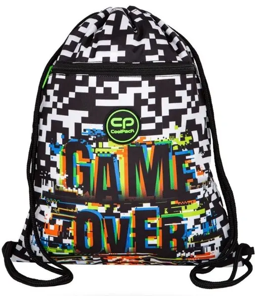 Rucsac cu cordon Cool Pack Game Over - Vert