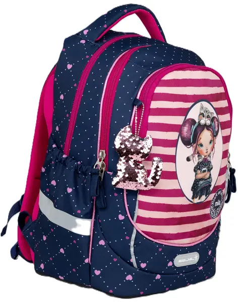 Rucsac cu fund rigid Belmil Miia - Violet, 2 compartimente