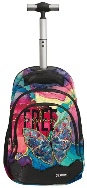 Rucsac cu roți Graffiti Xscape - Butterfly Colour