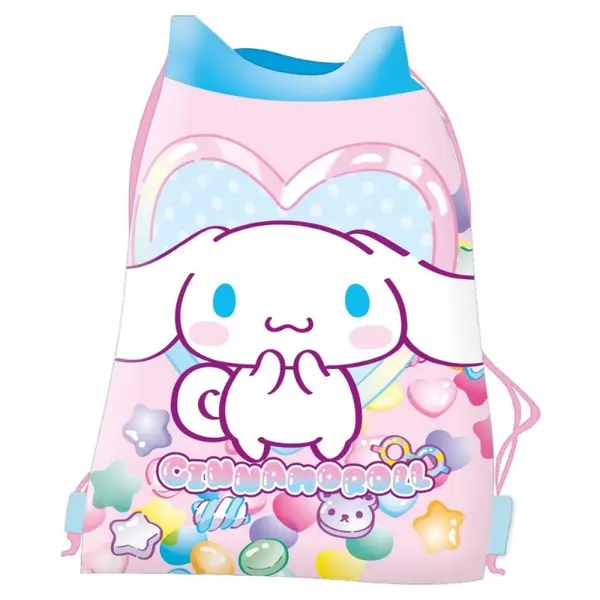 Rucsac cu snur pentru copii, imprimeu Cinnamoroll, 38x33 cm