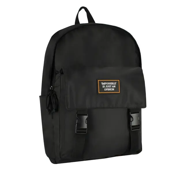 Rucsac cu un compartiment si buzunar frontal, Starpak, Negru