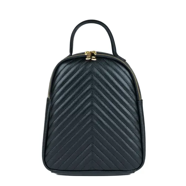 Rucsac damă din piele naturala negru Ruxi