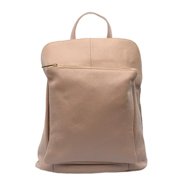 Rucsac damă din piele naturala roz pal Duality
