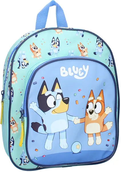 Rucsac de grădiniță Vadobag Bluey - Best Friends Fun, buzunar frontal mare