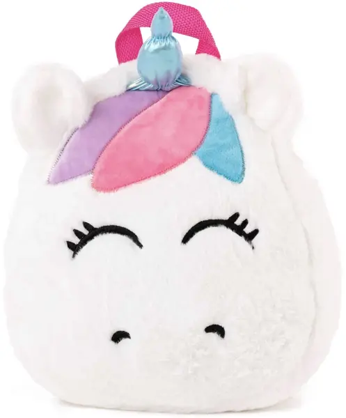 Rucsac de pluș pentru grădiniță Amek Toys - Rucsac unicorn, 28 cm