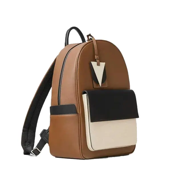 Rucsac din piele ecologica + bretele ajustabile, impermeabil, 2 modalitati de purtare, 6 buzunare, capacitate 36l
