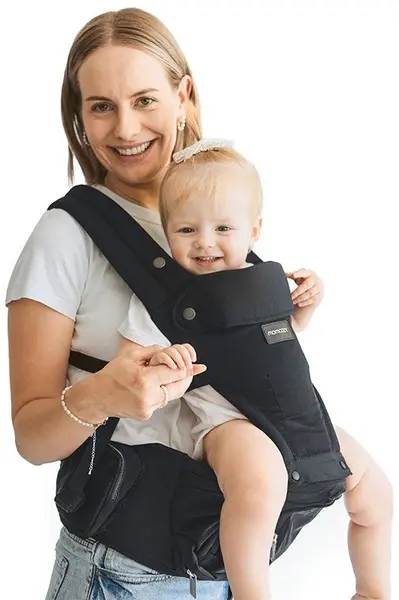 Rucsac ergonomic 2 în 1 Momcozy - Move2Fit, 0-36 luni, Black