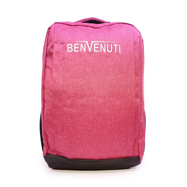 Rucsac femei Benvenuti roz cu logo brodat 248rucson210066ro