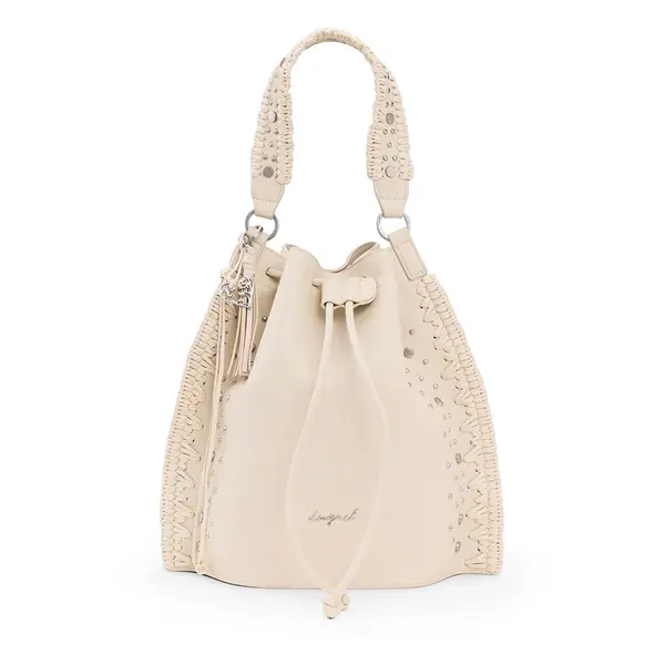 Rucsac femei DESIGUAL ivoire cu elemente metalice 2181RUCSSAKP33IV