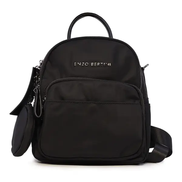 Rucsac femei Enzo Bertini negru cu logo 290RUCS6848N