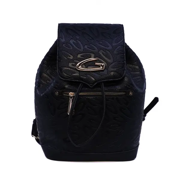 Rucsac femei Guardiani Glam negru cu logo 811RUCSGBK004N