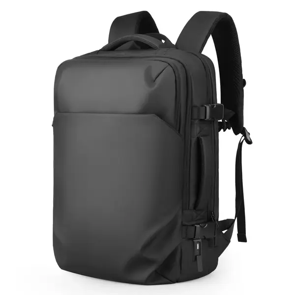 Rucsac/Ghiozdan Mark Ryden compatibil cu laptop 15.6 inch, port USB si micro USB, full impermeabil, 3 modalitati de purtare, unisex, spatios, negru, perfect pentru calatorie, servici sau scoala