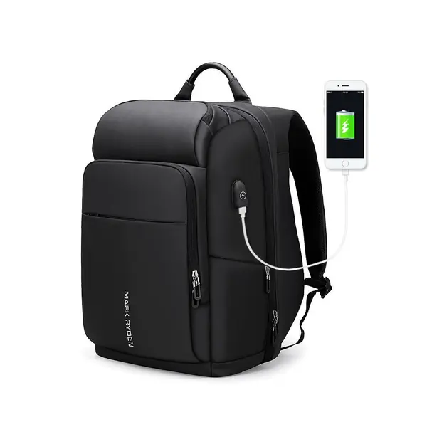 Rucsac/ghiozdan Mark Ryden Smart pentru laptop 15.6 inch, port USB, complet impermeabil, sistem antifurt, unisex, spatios, compartiment produse ude, negru, calatorie, scoala sau servici