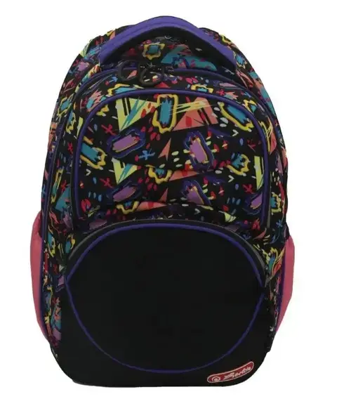 Rucsac Herlitz Zipper Cube, dimensiune 43 x 29 x 22 cm, motiv Comic Shape