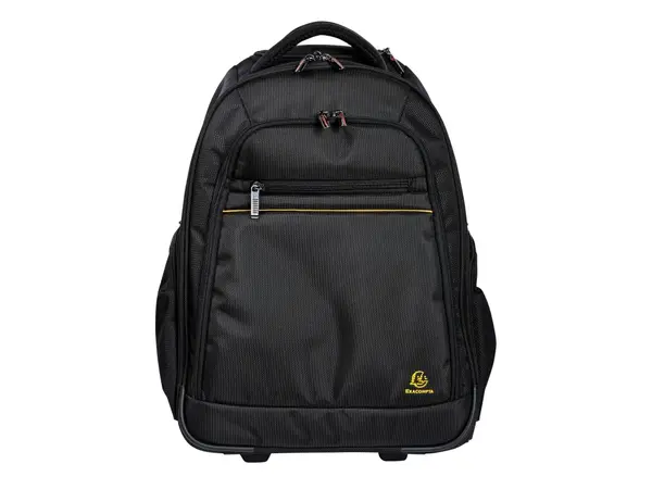 Rucsac laptop 51x36x20 cm, Exactive Exabusiness cu roti si maner telescopic Exacompta 18634E, negru