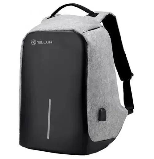 Rucsac Laptop antifurt Tellur TLL611261, port USB, 15.6inch (Gri)