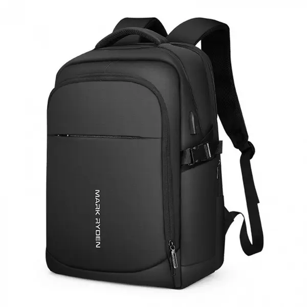 Rucsac Mark Ryden compatibil cu laptop 15.6 inch si tableta 9.7 inch, buzunar antifurt, 3 compartimente principale, capacitate 20-35L, port USB, full impermeabil, unisex, spatios, rezistent la uzura, negru