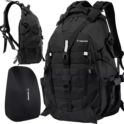 Rucsac negru Trizand 20534 militar/turistic