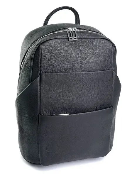 Rucsac pentru barbati, 230425, piele naturala, Negru