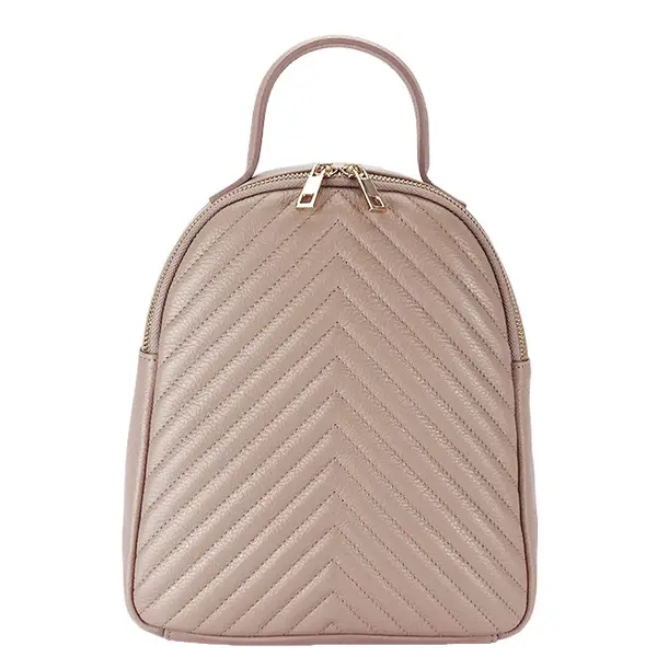 Rucsac roz din piele naturala 8955 121
