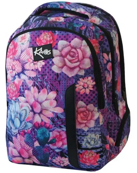 Rucsac școlar Kaos 2 în 1 - CADENCE , cu 3 compartimente
