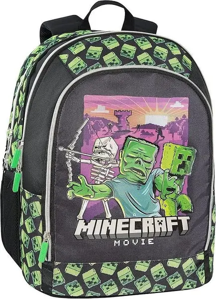 Rucsac școlar Panini Minecraft - Movie, 3 compartimente